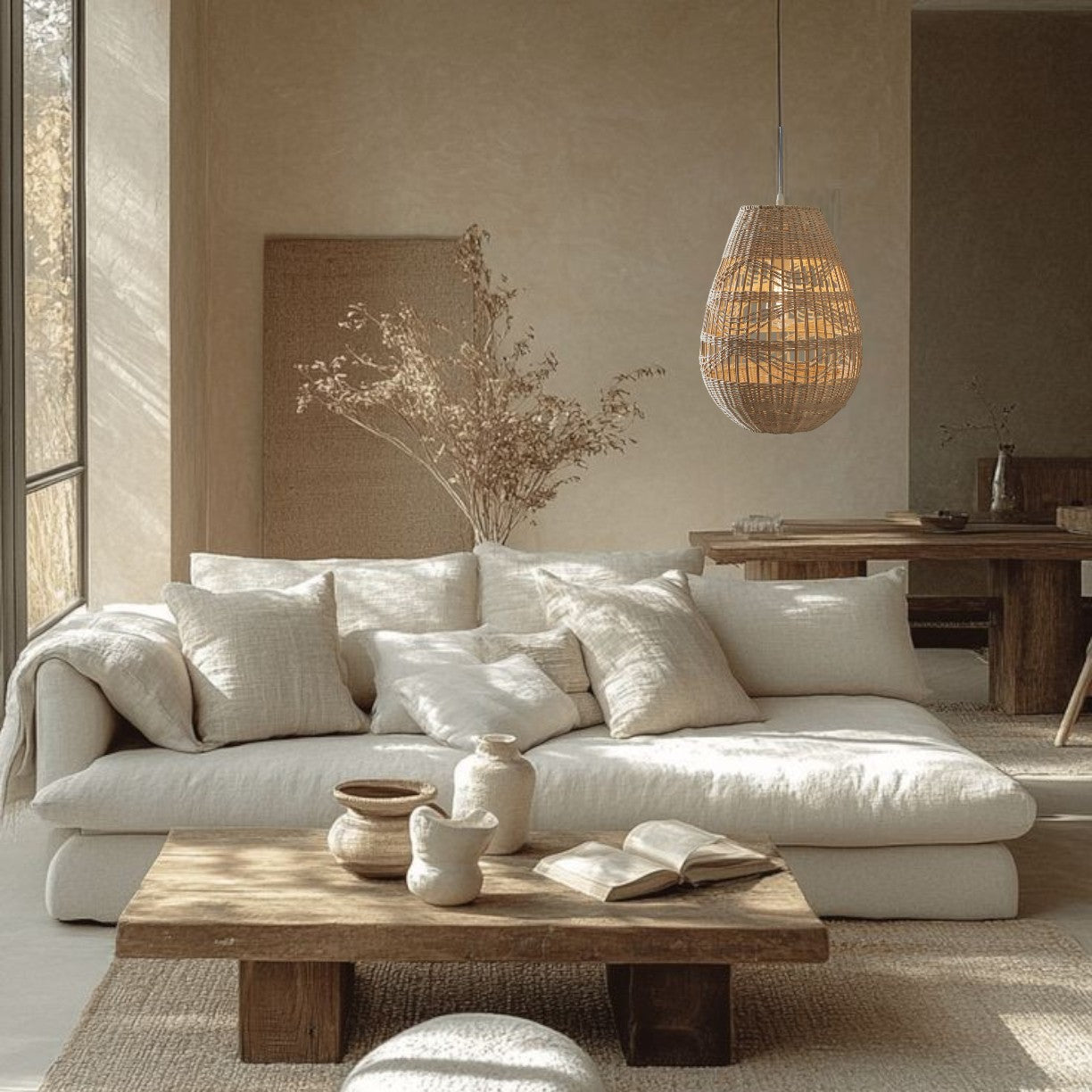Shiri Wicker Bamboo Rattan Pendant Light