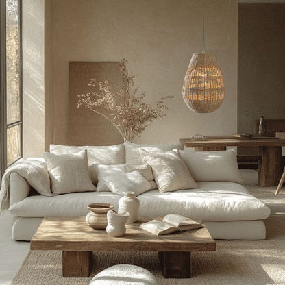 Shiri Wicker Bamboo Rattan Pendant Light