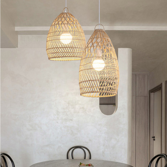 Perio Basket Rattan Pendant Light