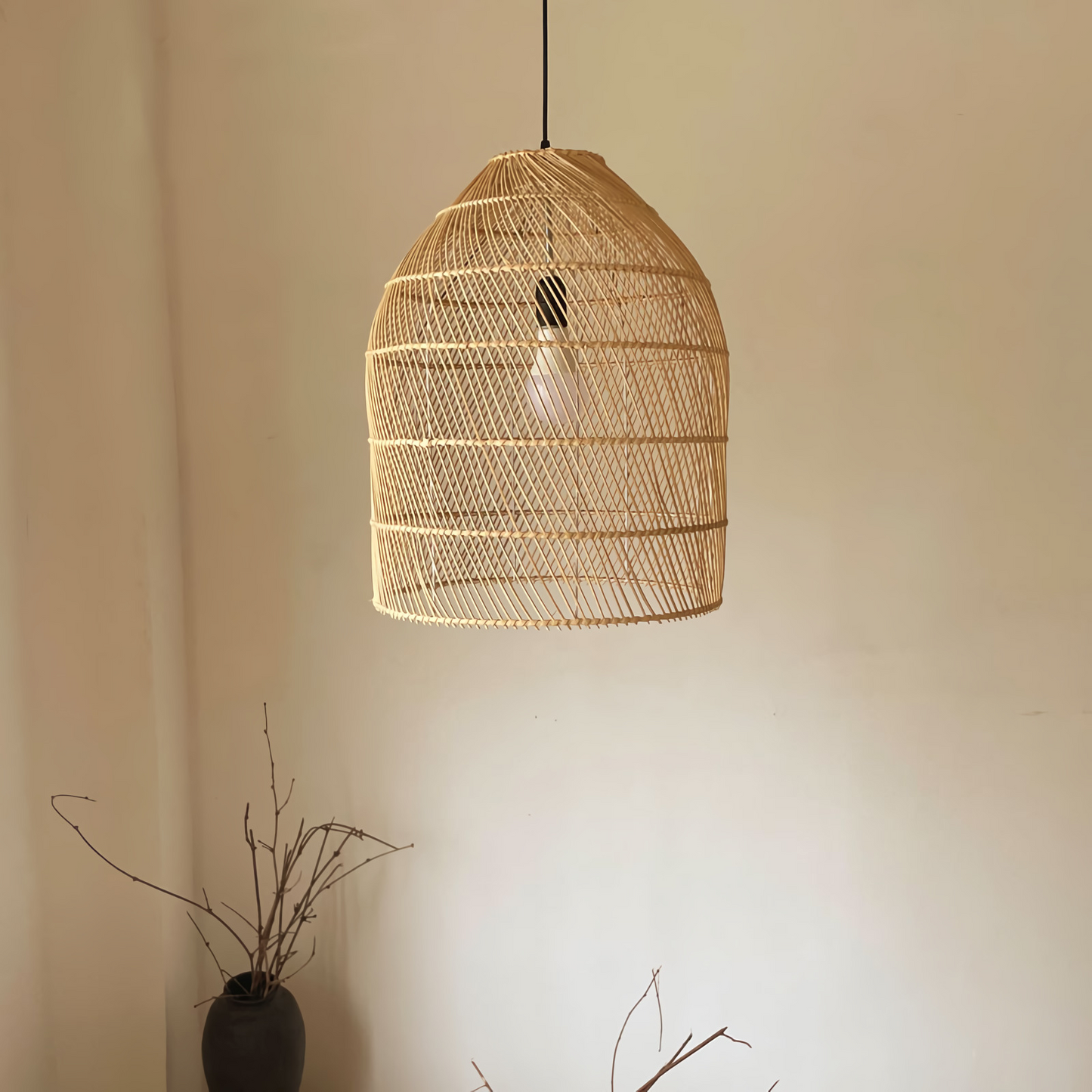 Maya Bamboo Rattan Pendant Light