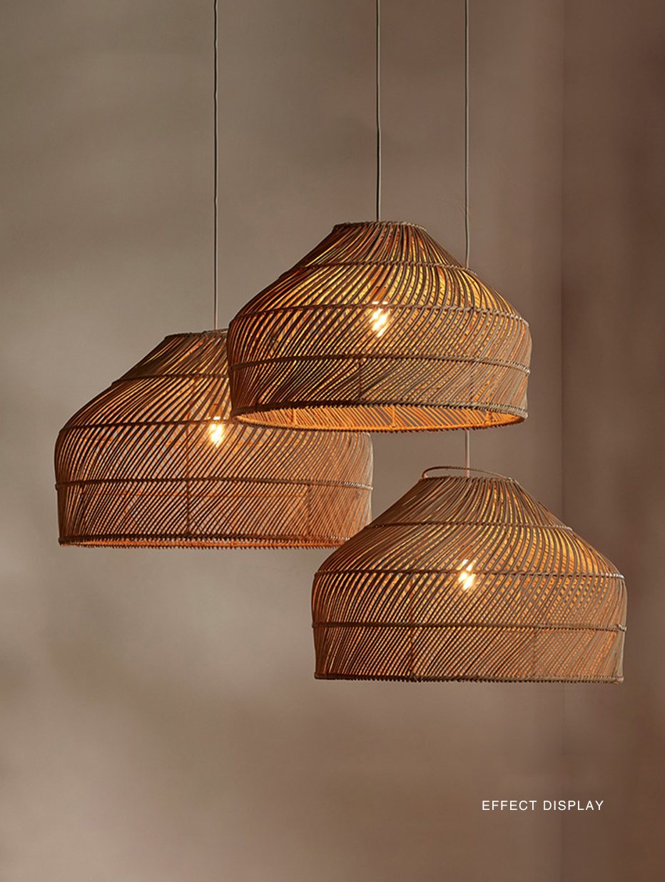Cocoa Rattan Pendant Light