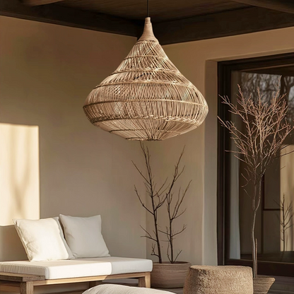 Drop Rattan Pendant Light