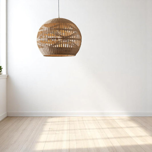Rita Globe Wicker Bamboo Rattan Pendant Light