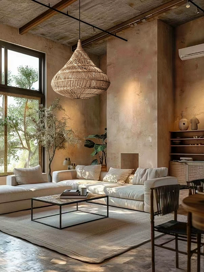Drop Rattan Pendant Light