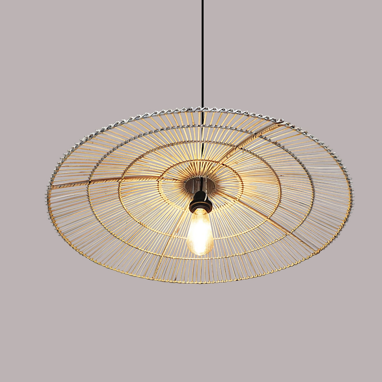 Umbrella Rattan Pendant Light