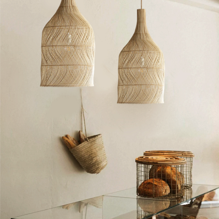 Embid Natural Rattan Ceiling Light