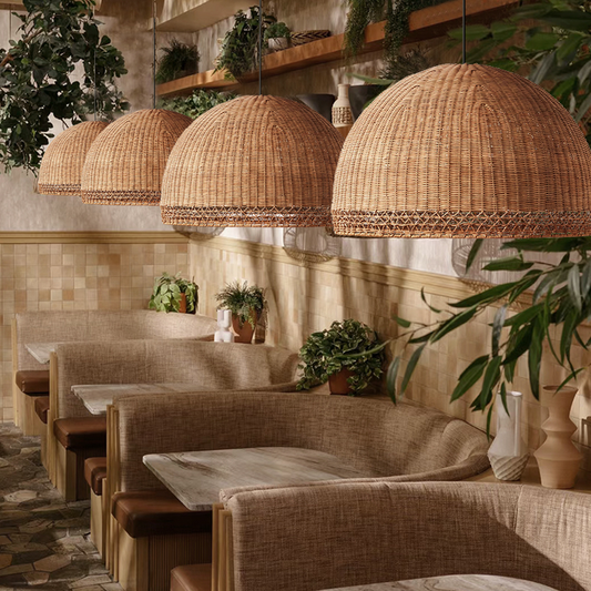 Augusta Dome Wicker Rattan Pendant Light