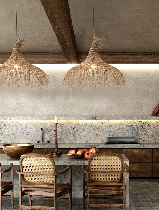 Pipa Natural Rattan Pendant Light