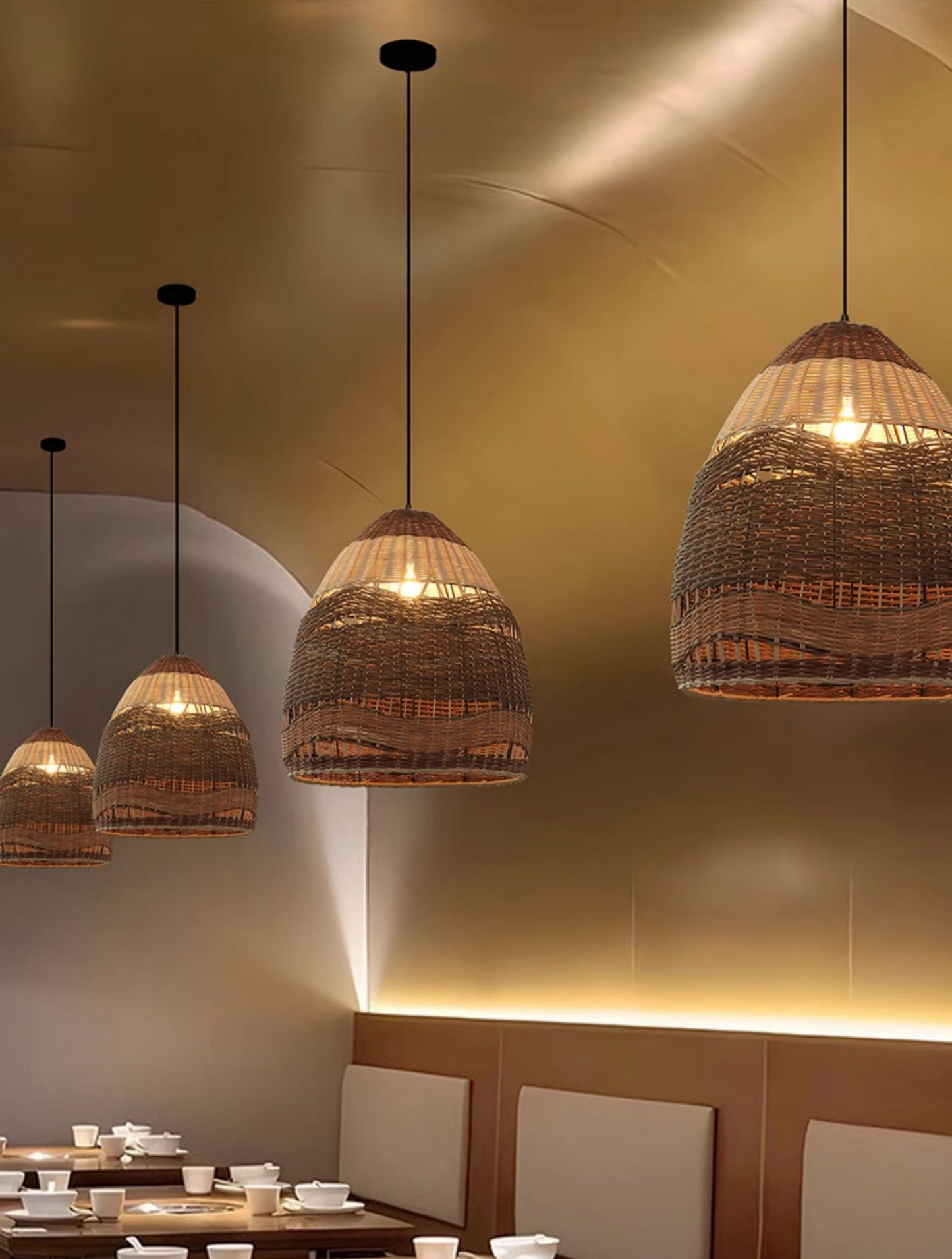 Pantalla Wicker Rattan Pendant Light