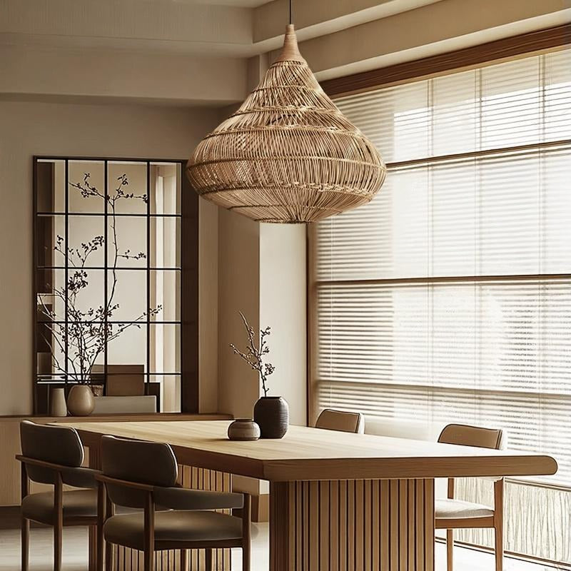 Drop Rattan Pendant Light