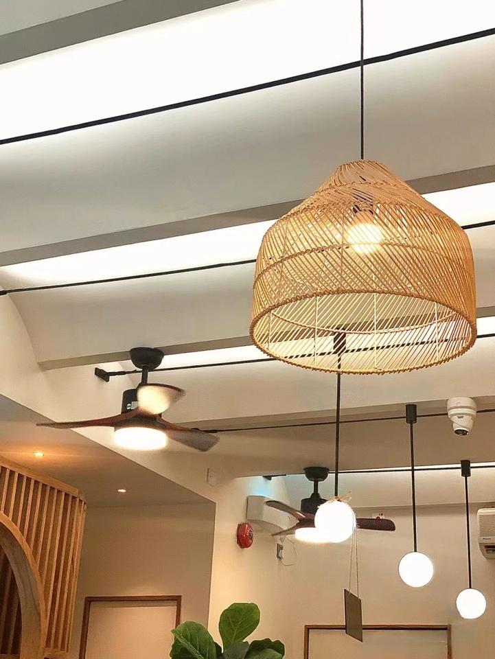 Cocoa Rattan Pendant Light