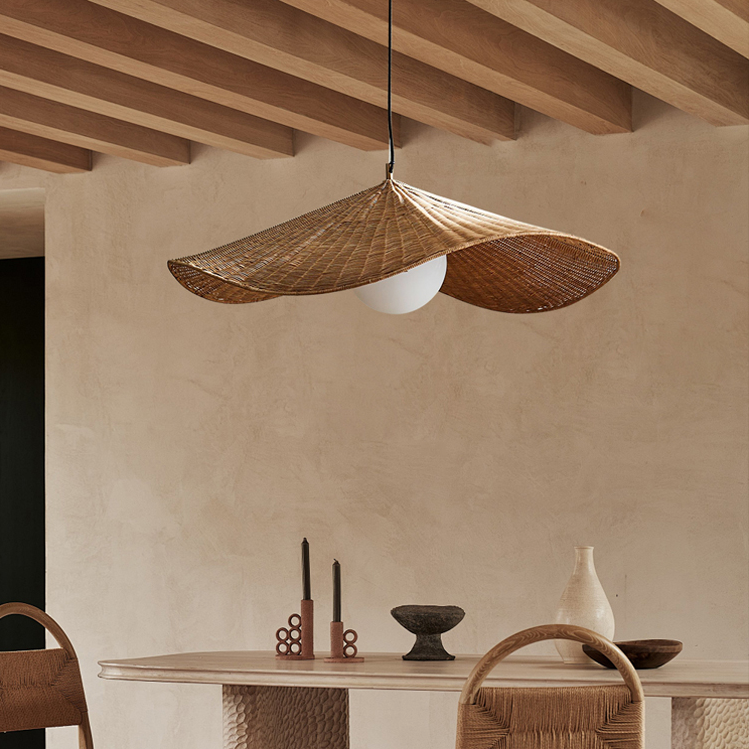 Matara Woven Wicker Rattan Pendant Light