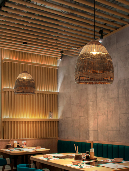 Pantalla Wicker Rattan Pendant Light