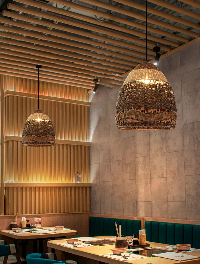 Pantalla Wicker Rattan Pendant Light