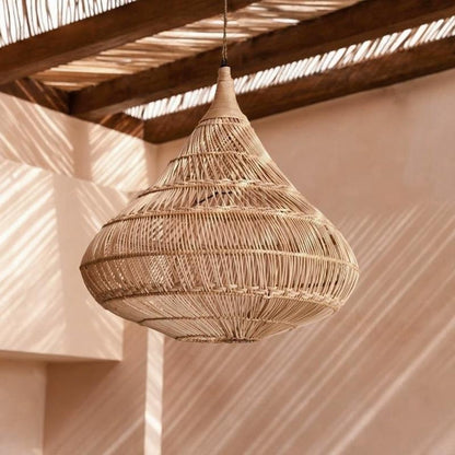 Drop Rattan Pendant Light