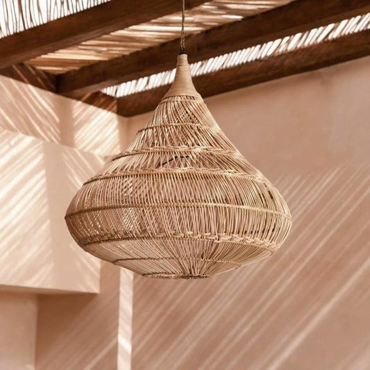 Drop Rattan Pendant Light