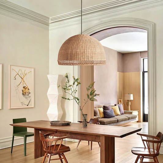 Augusta Dome Wicker Rattan Pendant Light
