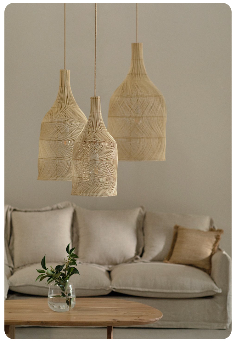Embid Natural Rattan Ceiling Light