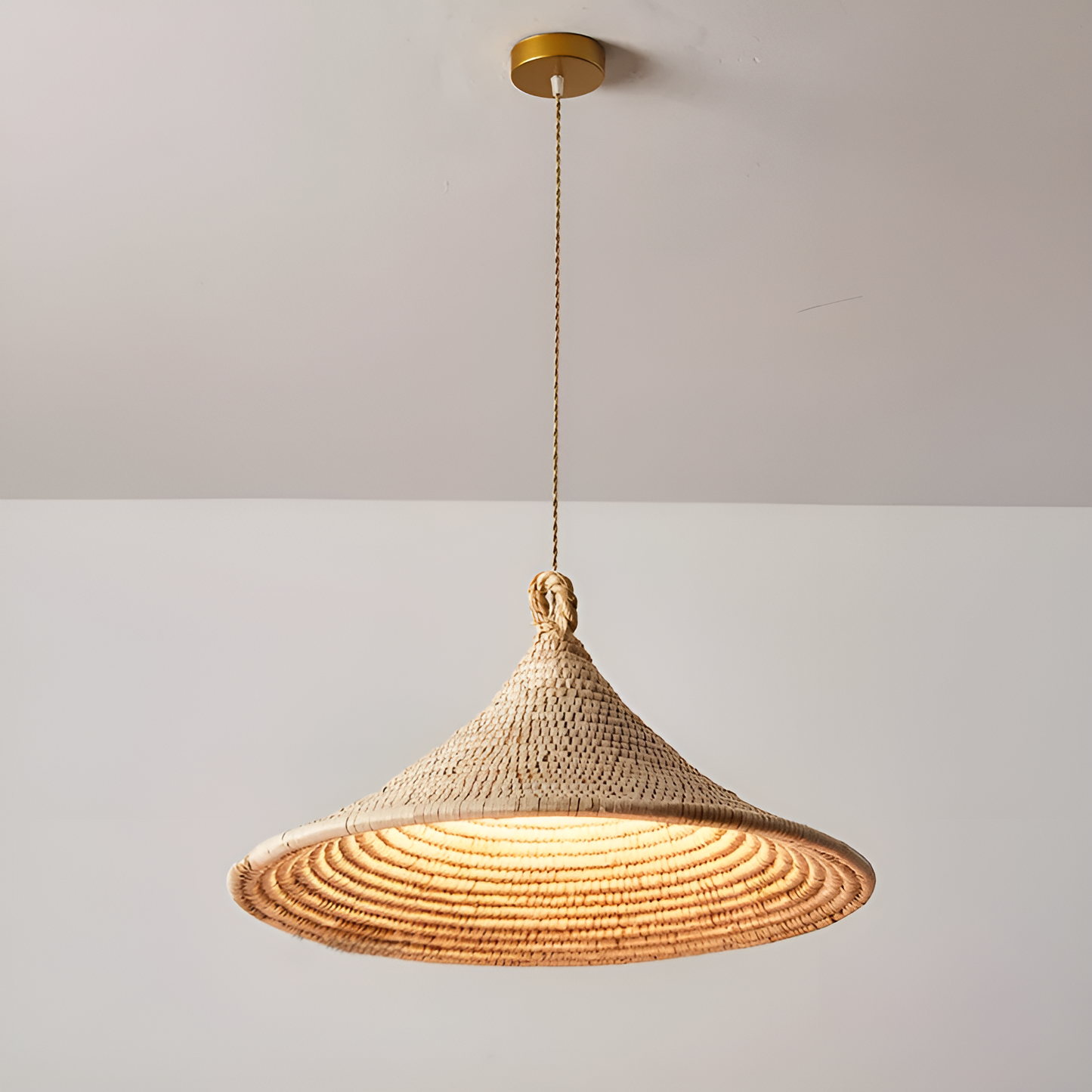 Yariah Cone Shaped Bamboo Rattan Pendant Light