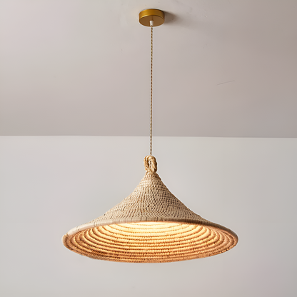 Yariah Cone Shaped Bamboo Rattan Pendant Light