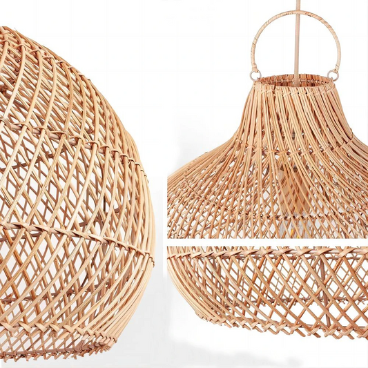 Anjani Dome Natural Rattan Pendant Light