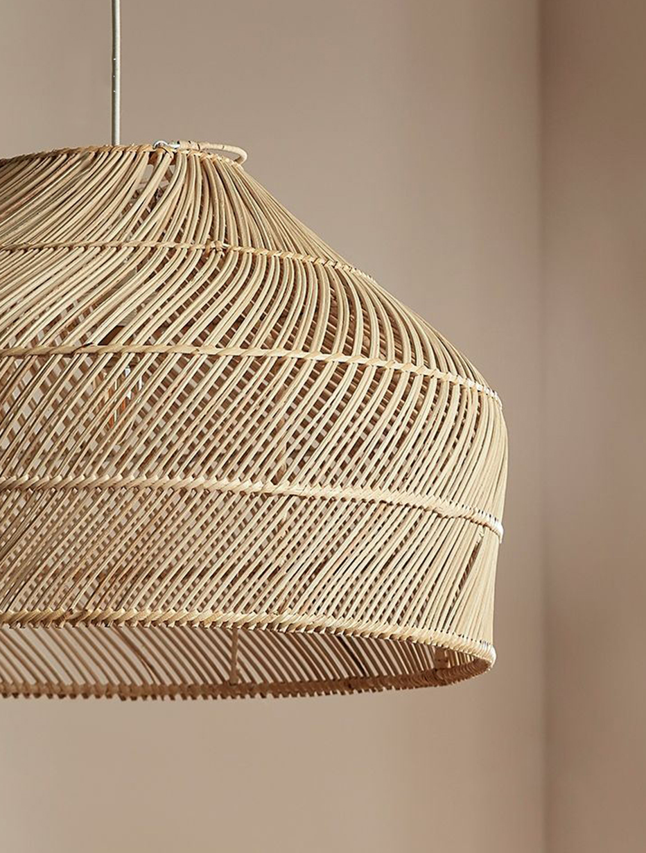Cocoa Rattan Pendant Light