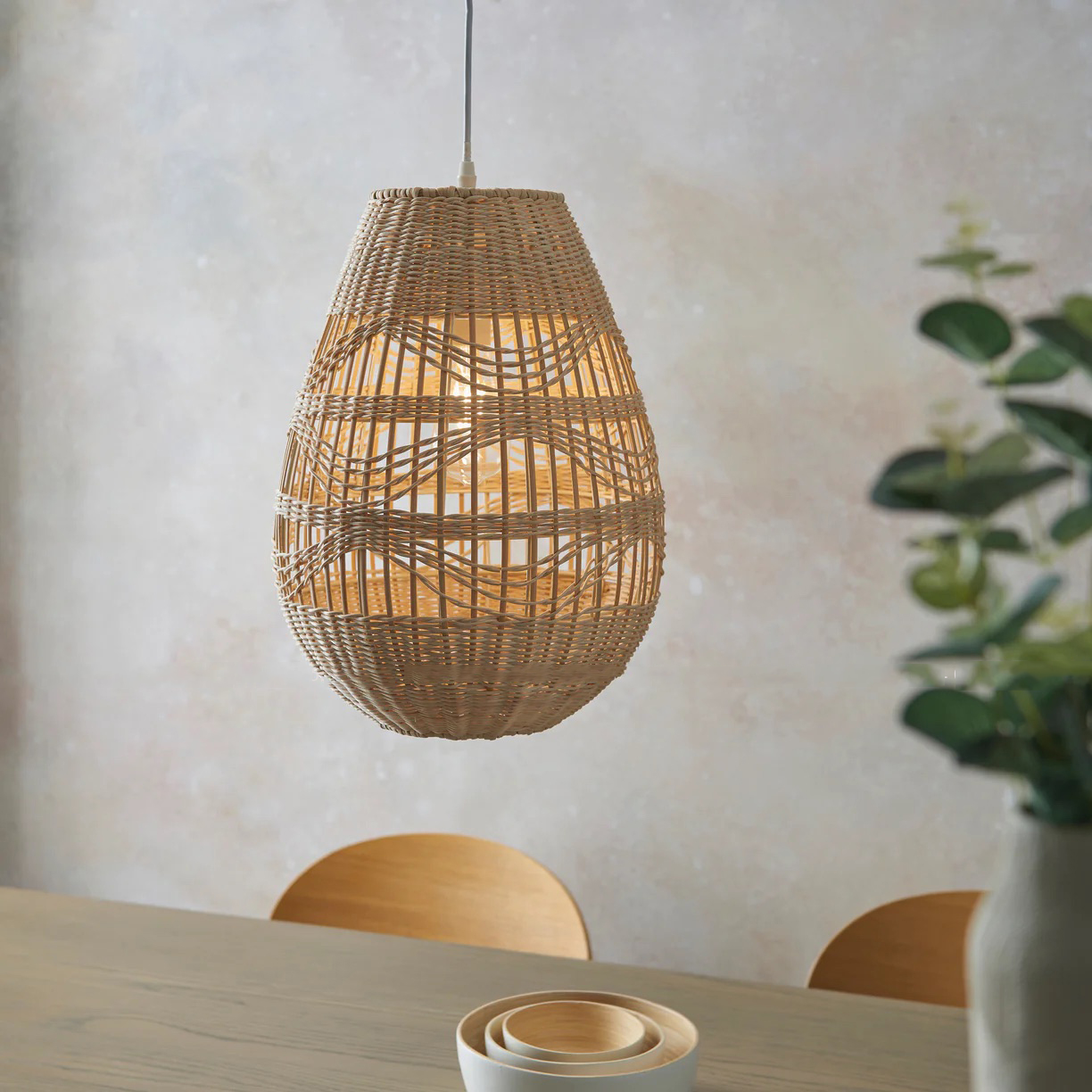 Shiri Wicker Bamboo Rattan Pendant Light
