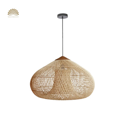 bathari wabi sabi rattan pendant light fixture