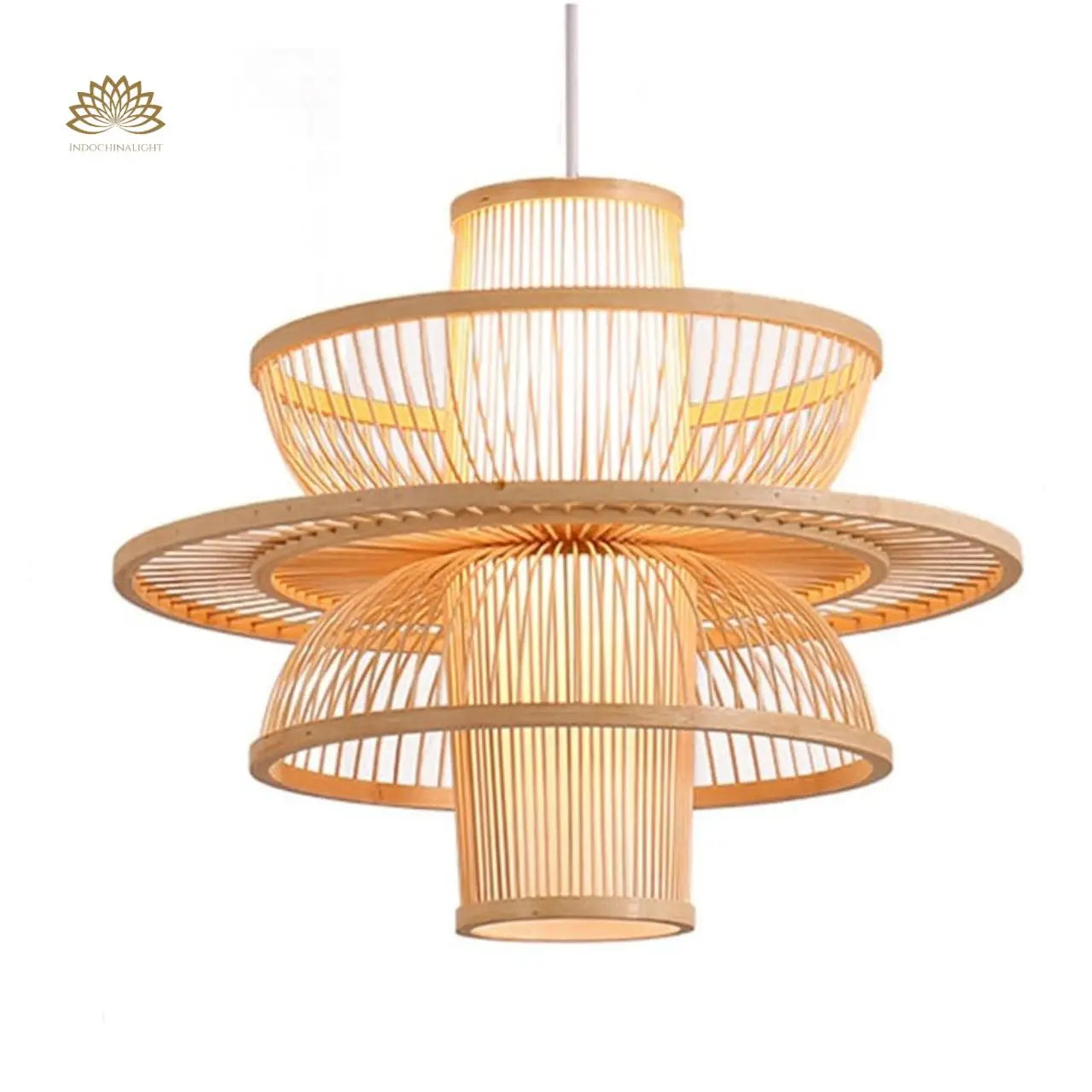 bayou multi tier bamboo pendant light