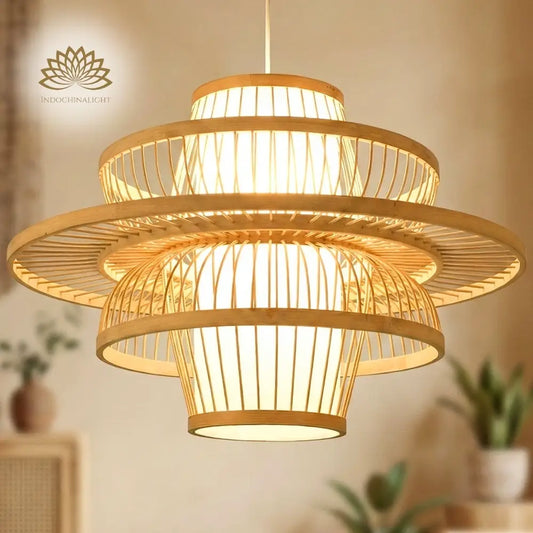 Bayou Tiered Bamboo Pendant Light
