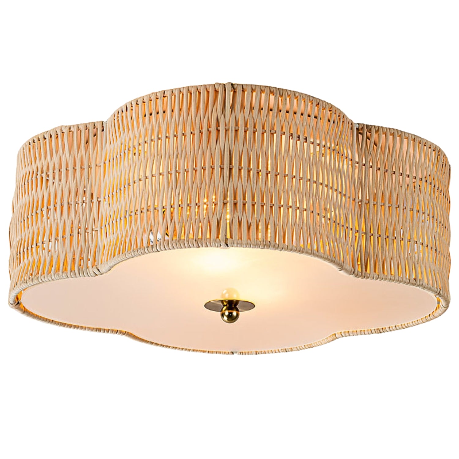 Beachcrest Rattan Ceiling Flush Mount