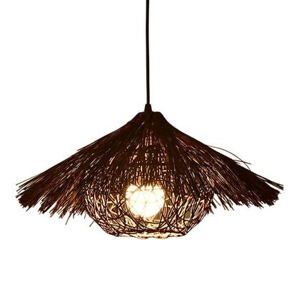 Begie Bohemian Straw Hat Pendant Light