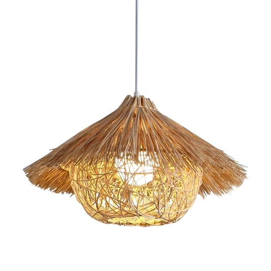 Begie Bohemian Straw Hat Pendant Light