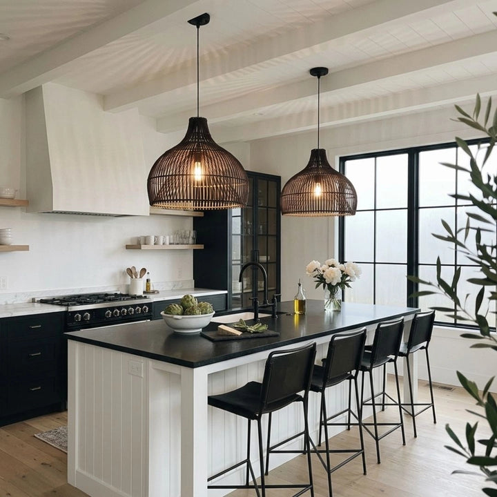 Belle Rattan Pendant Light