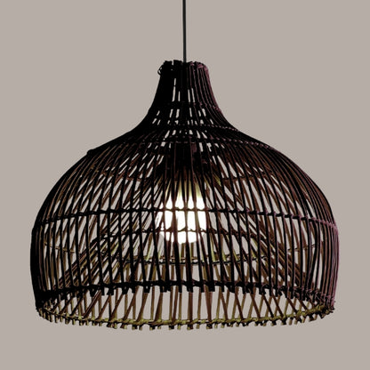 Belle Black Rattan Pendant Light