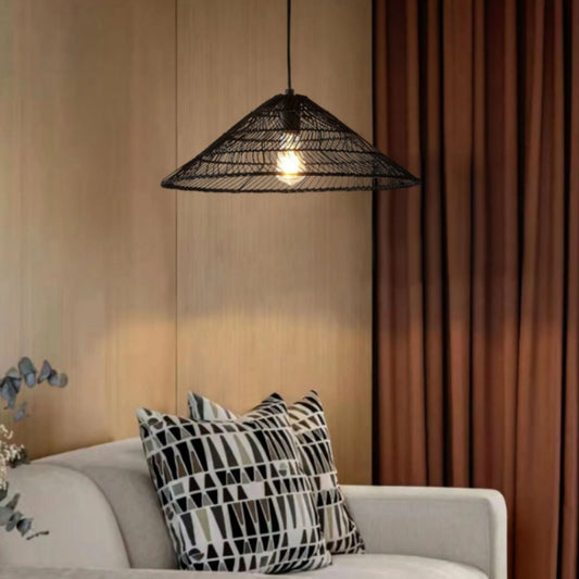 black rattan pendant lighting