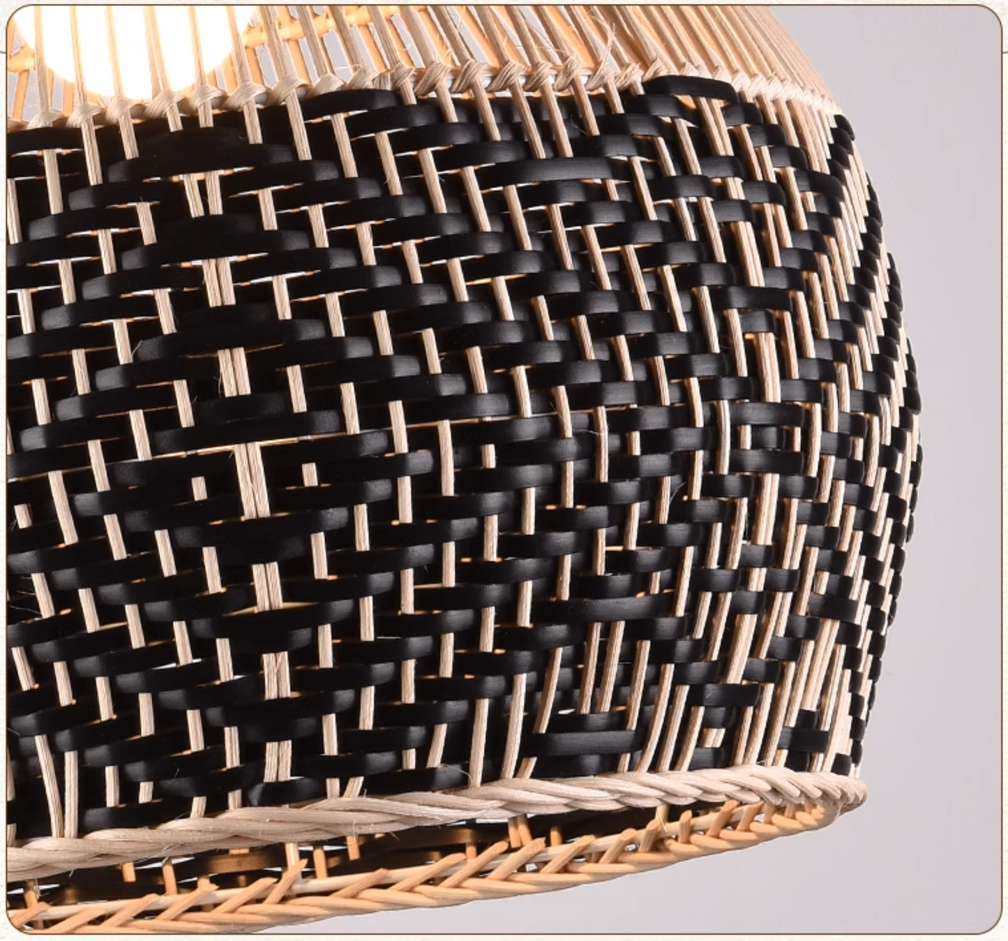 Blacorb Rattan Black Wicker Pendant Light Shade