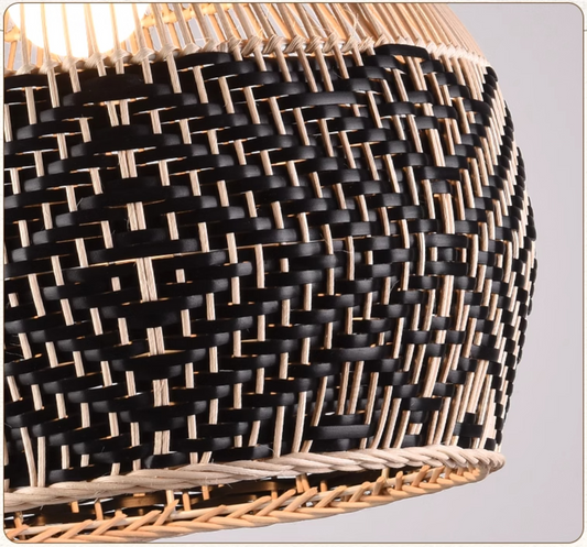 Blacorb Rattan Black Wicker Pendant Light Shade