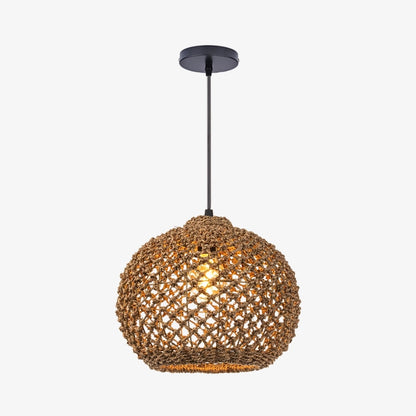 Boho Globe Basket Pendant Light Small Shade