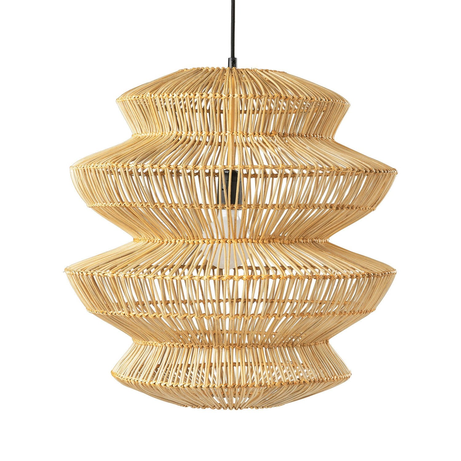 Boho Lantern Rattan Pendant Light