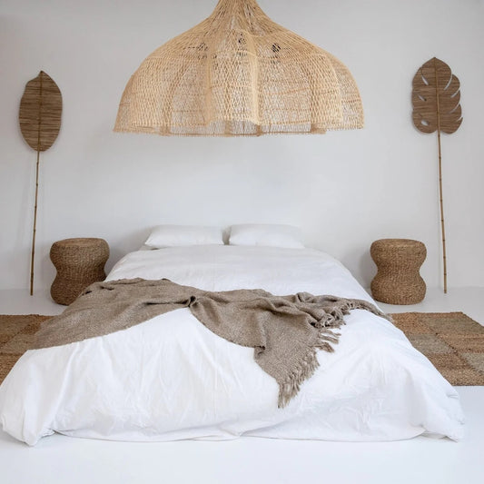 matador boho extra large rattan pendant light for bedroom
