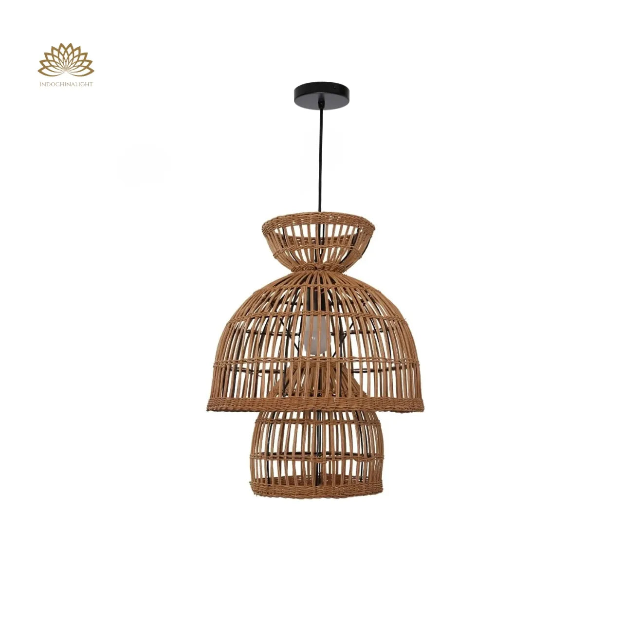 boira ii rattan pendant light 16 inches black cord