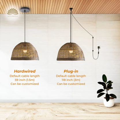 Bonin Dome Woven Pendant Light's accessories type