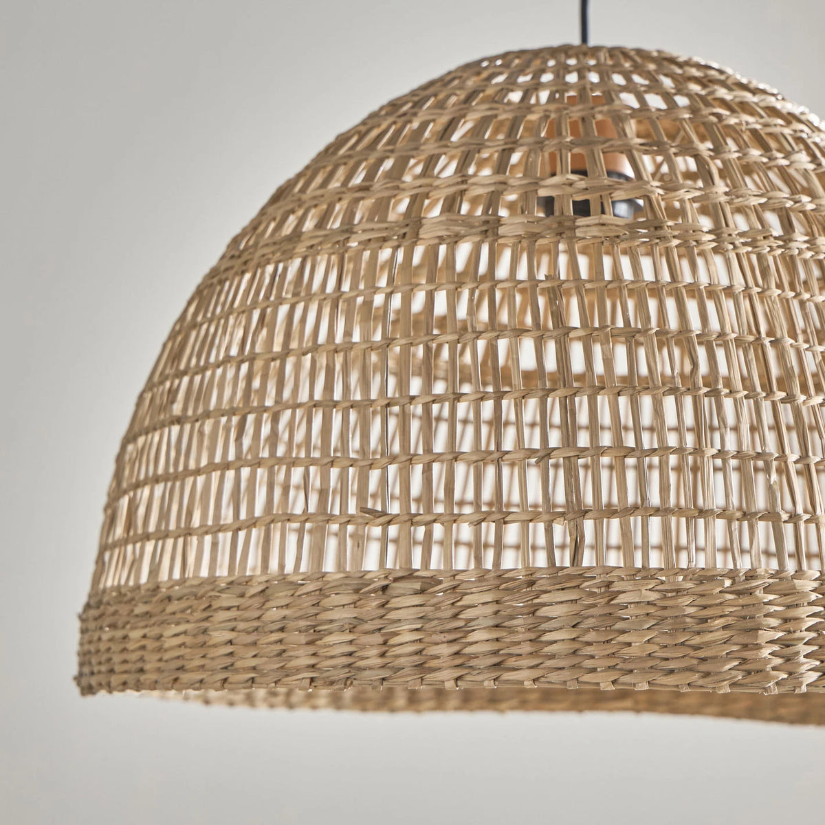 Bonin Large Dome Rattan Pendant Light Woven Shade