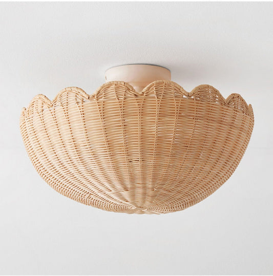 Bubble Rattan Flower Ceiling Light