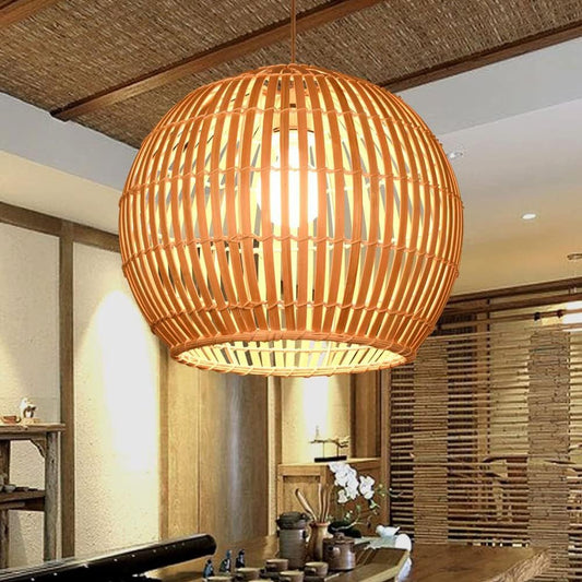 Calico Small Round Bamboo Pendant Light Shade