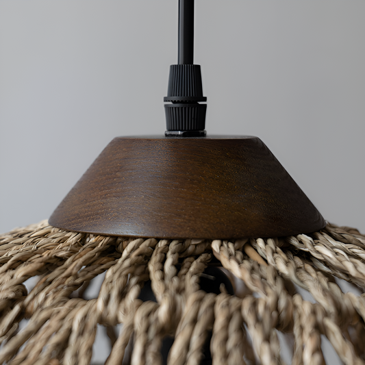 Canopy of Milford Small Dome Basket Rattan Pendant Light
