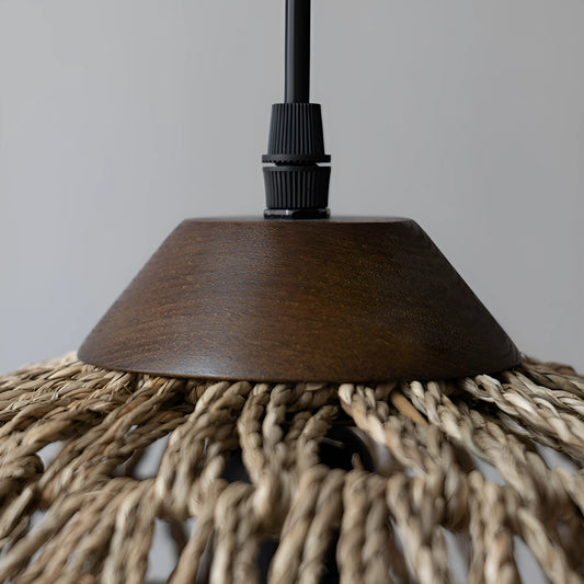 Canopy of Milford Small Dome Basket Rattan Pendant Light