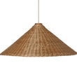 Carter Cone Woven Wicker Rattan Pendant Light