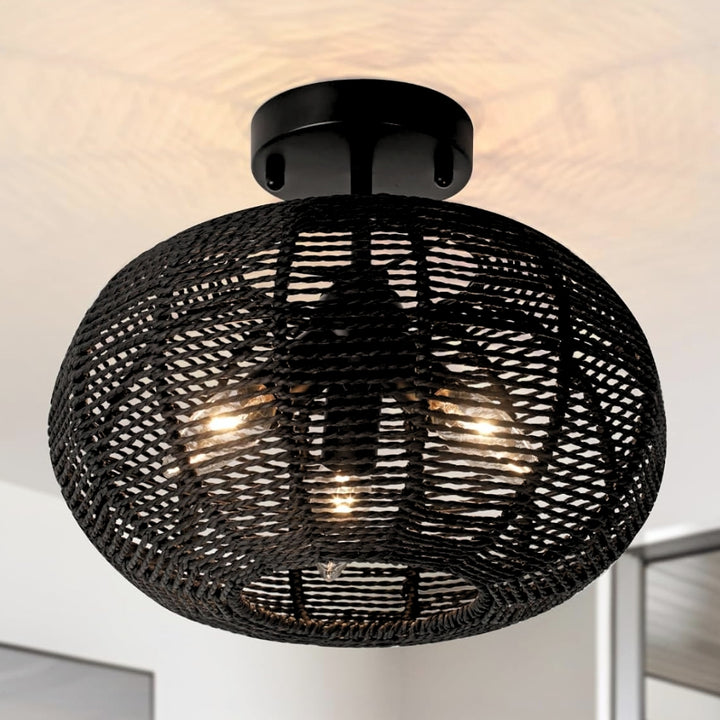 Cashmere Rattan Light Fixture